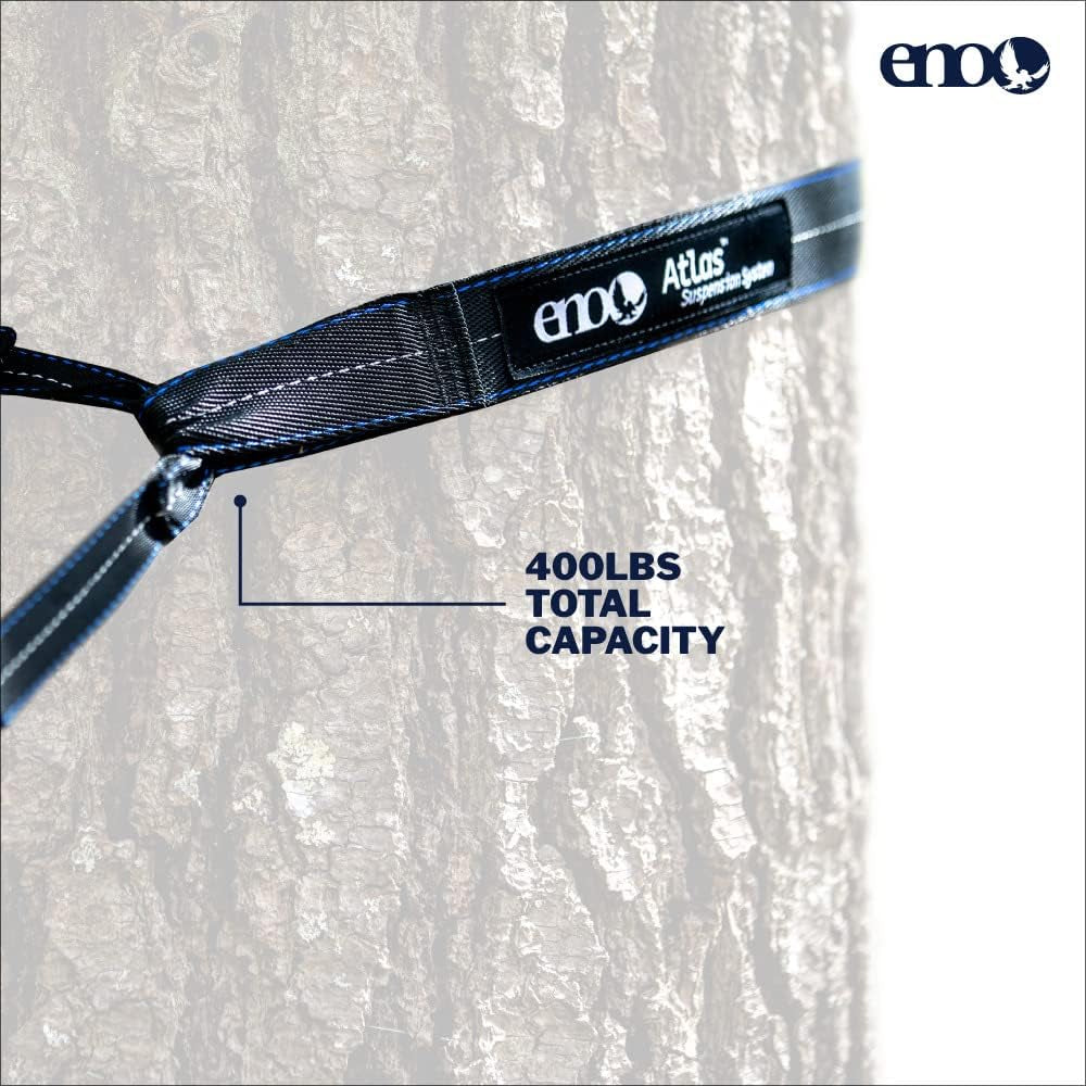 Atlas Suspension System - Tree Strap for Hammock - Accessories for Camping, Hiking, and Backpacking - Black/Royal