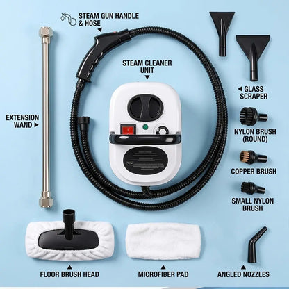 【Toolupgrade】2500W Multi-Purpose Portable Steam Cleaner - High-Temp Plastic Body Power Tool for Home Tile, Grout Surfaces - Car Detailing, Father'S Day Gift, High-Temp Steam, Tile Cleaning, Tools and Gadgets,Toolupgrade