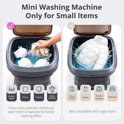 Portable Washing Machine, 16L Upgraded with Spin Basket, Small Washer Portable for Underwear, Delicate Clothes, and Light Laundry, Suitable for Travel, Camping,Apartments, Dormitories, Hotels