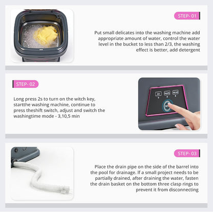Portable Washing Machine, 16L Upgraded with Spin Basket, Small Washer Portable for Underwear, Delicate Clothes, and Light Laundry, Suitable for Travel, Camping,Apartments, Dormitories, Hotels