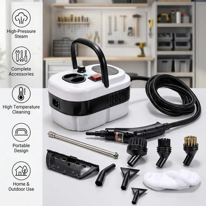 【Toolupgrade】2500W Multi-Purpose Portable Steam Cleaner - High-Temp Plastic Body Power Tool for Home Tile, Grout Surfaces - Car Detailing, Father'S Day Gift, High-Temp Steam, Tile Cleaning, Tools and Gadgets,Toolupgrade